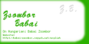zsombor babai business card